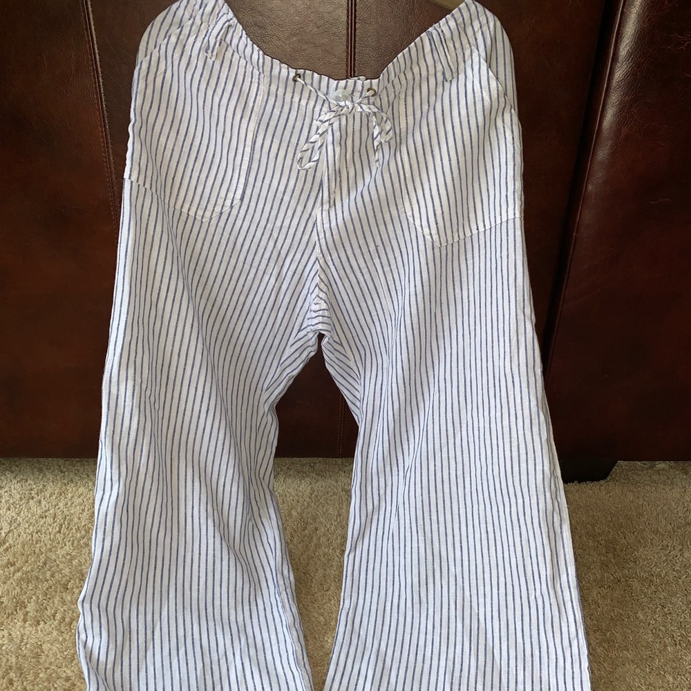 Just Living drawstring linen/cotton pants.